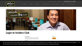 Login to Insiders Club | McCain USA Foodservice