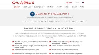 QBank for the MCCQE Part 1 of Canada | CanadaQBank