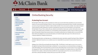 Online Banking Security - McClain Bank
