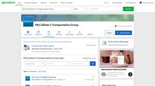 McCollister's Transportation Group Jobs | Glassdoor
