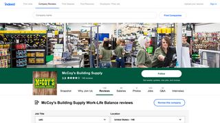 Working at McCoy's Building Supply: Employee Reviews about Work ...