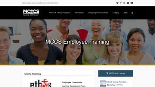 Employee Training - Quarterly and annual training for MCCS Employees