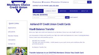 Members Choice Credit Union | Credit Cards Ashland KY