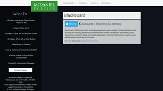 Blackboard | McDaniel College IT