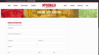 Online Application | McDonald Wholesale
