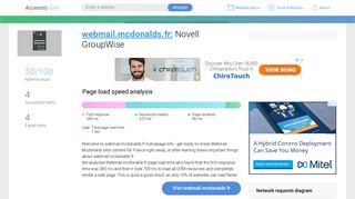 Access webmail.mcdonalds.fr. Novell GroupWise