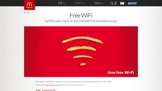 Free WiFi | McDonald's New Zealand