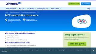 MCE motorbike insurance - Compare quotes - Confused.com