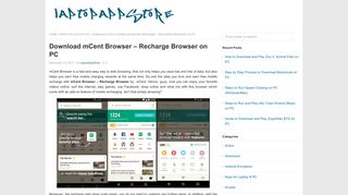 Download mCent Browser - Recharge Browser on PC - Laptop App ...