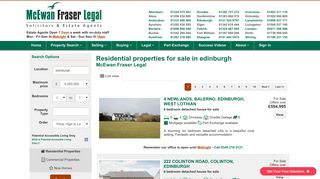 Properties for Sale in Edinburgh - McEwan Fraser Legal
