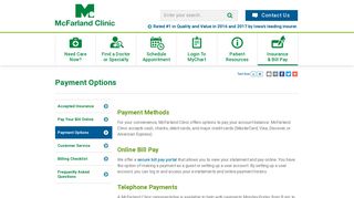 Payment Options | McFarland Clinic