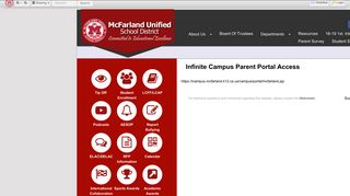 Infinite Campus Parent Portal Access • Page - McFarland USD
