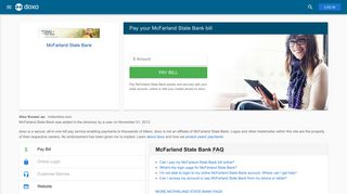 McFarland State Bank: Login, Bill Pay, Customer Service and Care ...
