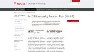 McGill University Pension Plan (MUPP) | Human Resources - McGill ...