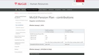 McGill Pension Plan - contributions | Human Resources - McGill ...