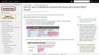 How do I pair my Blackboard account and course with Connect Math ...