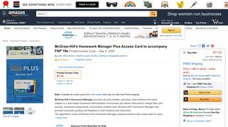 McGraw-Hill's Homework Manager Plus Access Card to accompany ...