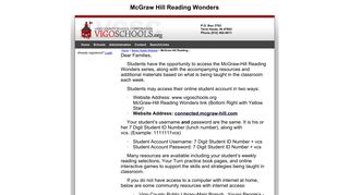 McGraw Hill Reading Wonders - Vigo County School Corporation
