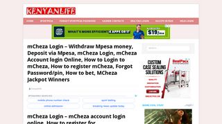 mCheza Login - mCheza account login online www.mcheza.co.ke ...