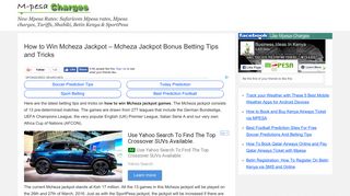 How to Win Mcheza Jackpot - Mcheza Jackpot Bonus Betting Tips
