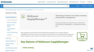 McKesson SupplyManager - McKesson Medical-Surgical