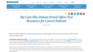 My Care Plus Patient Portal Offers New Resources for ... - McKesson
