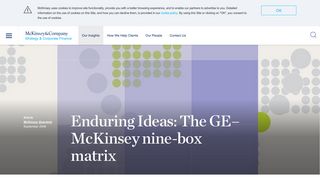 Enduring Ideas: The GE–McKinsey nine-box matrix | McKinsey