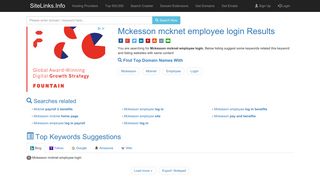 Mckesson mcknet employee login Results For Websites Listing