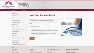 NextGen Patient Portal - Mount Carmel Medical Group