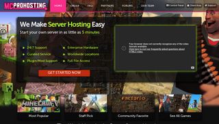MCProHosting: Game Server Hosting