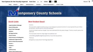 New Student Email - Montgomery County Public Schools