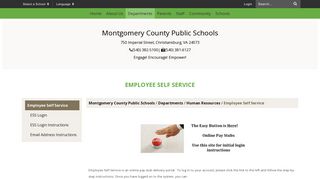 Employee Self Service - Montgomery County Public Schools