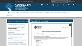 Skyward Family Access FAQs - Marion County Public Schools