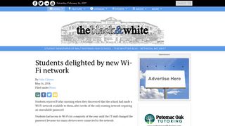 Students delighted by new Wi-Fi network – The Black & White