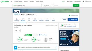 MCR Health Services Reviews | Glassdoor