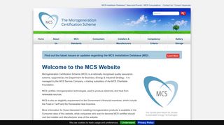 Welcome to the MCS Website - Microgeneration Certification