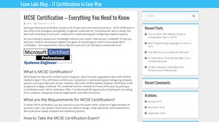 MCSE Certification – Everything You Need to Know | Exam Labs Blog ...