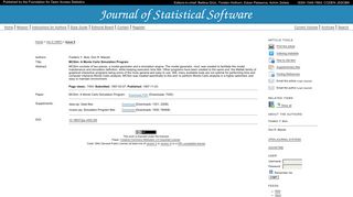 MCSim: A Monte Carlo Simulation Program | Bois | Journal of ...