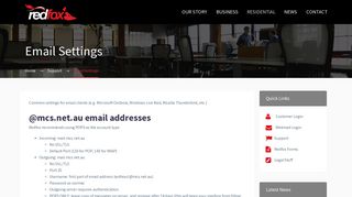 Email Settings - Redfox Email Help - Redfox ICT Services