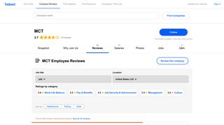 Working at MCT: Employee Reviews | Indeed.com