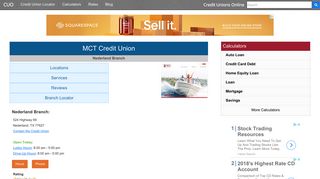 MCT Credit Union - Credit Unions Online