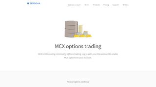 Zerodha - MCX Options