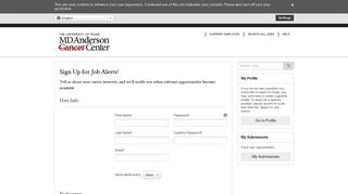 Sign Up for Job Alerts - MD Anderson Cancer Center Careers