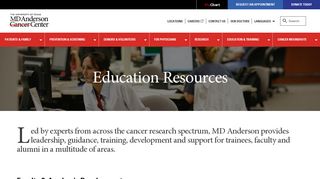 Education Resources | MD Anderson Cancer Center