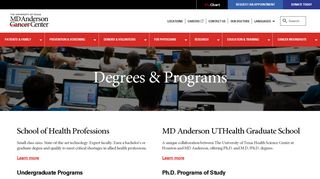 MD Anderson Schools and Programs | MD Anderson Cancer Center
