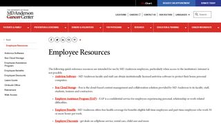 MD Anderson Employee Resources | MD Anderson Cancer Center