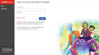ASPIRE - Log In to Access the Aspire Program - MD Anderson