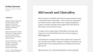 MDConsult and ClinicalKey – Krafty Librarian