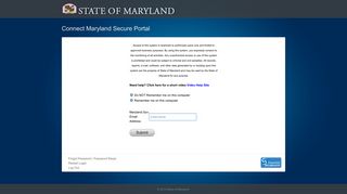 Connect Maryland Secure Portal