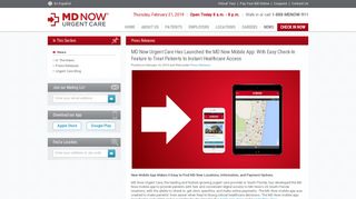 MD Now Urgent Care Has Launched the MD Now Mobile App: With ...